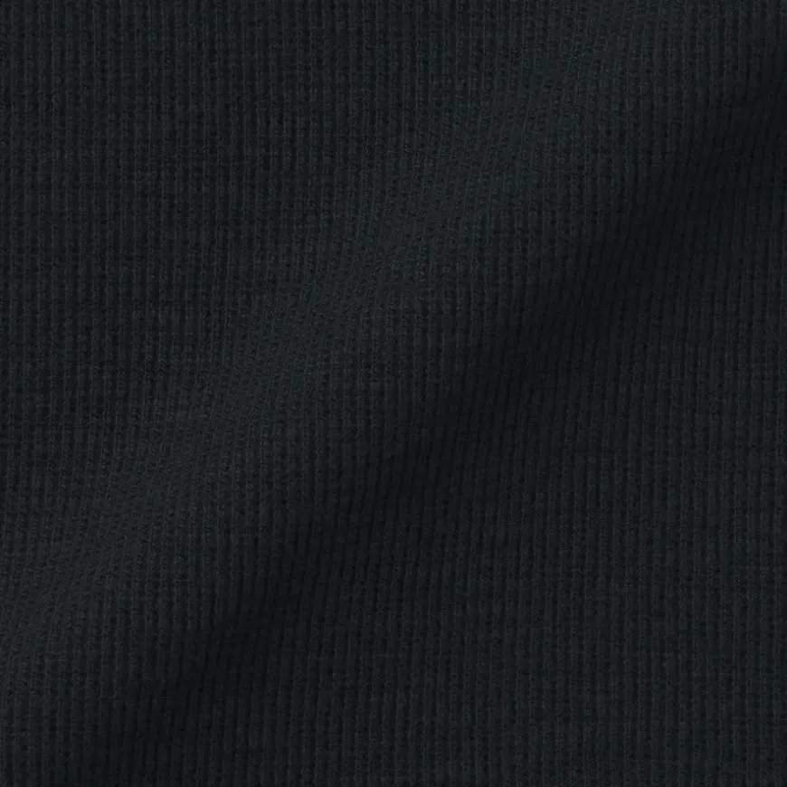 Men's Waffle Henley Neck Long Sleeve T-Shirt
