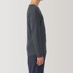 Men's Warm Cotton V-Neck Long Sleeve T-Shirt