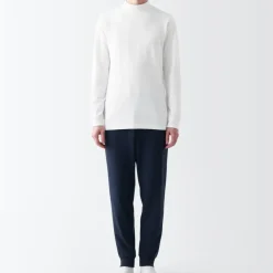 Men's Warm Thick Cotton High Neck Long Sleeve T-Shirt