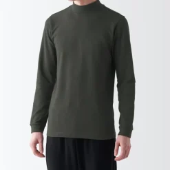 Men's Warm Thick Cotton High Neck Long Sleeve T-Shirt