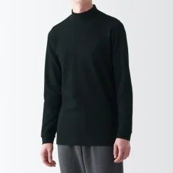 Men's Warm Thick Cotton High Neck Long Sleeve T-Shirt
