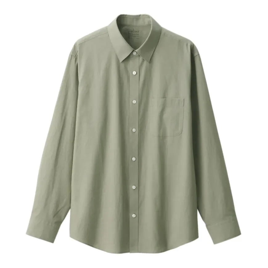 Men's Washed Broadcloth Long Sleeve Shirt