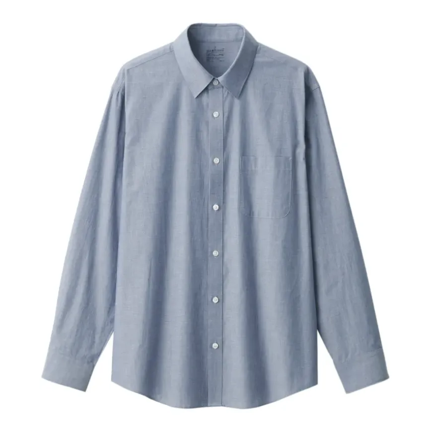 Men's Washed Broadcloth Long Sleeve Shirt