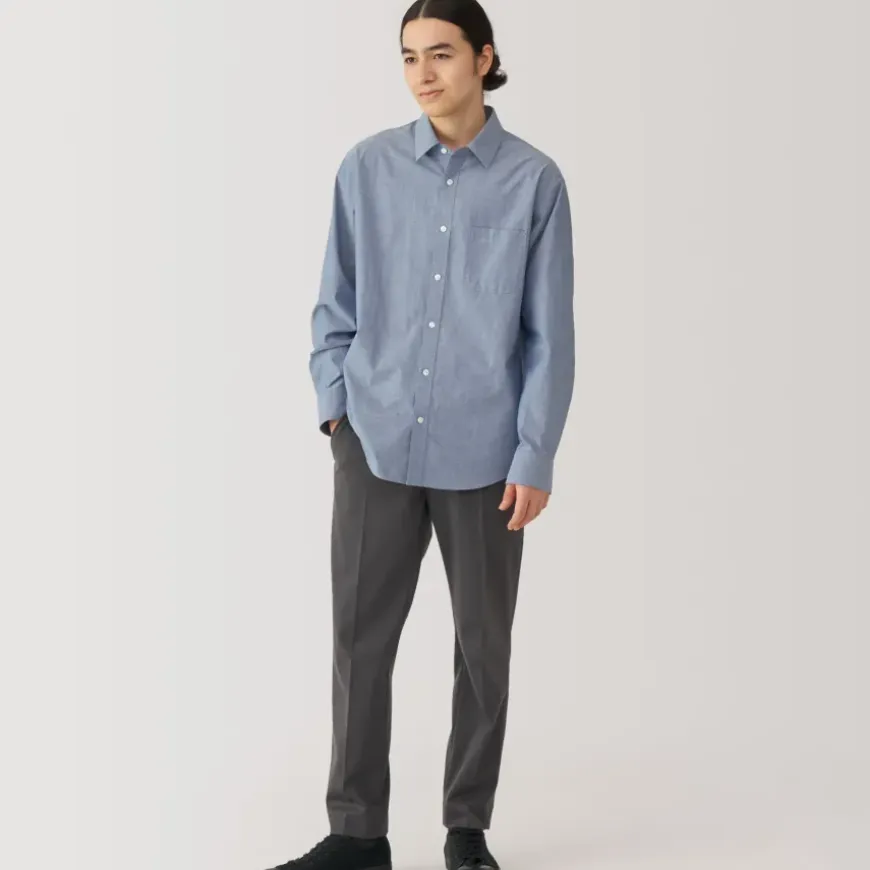Men's Washed Broadcloth Long Sleeve Shirt