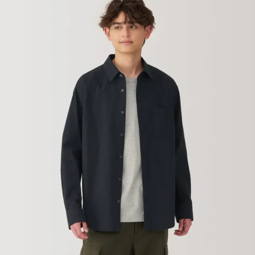 Men's Washed Broadcloth Long Sleeve Shirt