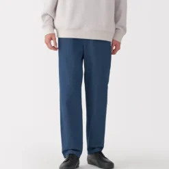 Men's Washed Denim Easy Pants - Navy