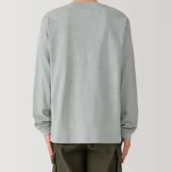 Men's Washed Heavy Weight Crew Neck Long Sleeve T-Shirt