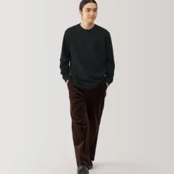 Men's Washed Heavy Weight Crew Neck Long Sleeve T-Shirt