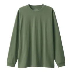 Men's Washed Heavy Weight Crew Neck Long Sleeve T-Shirt