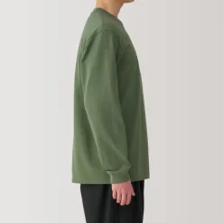 Men's Washed Heavy Weight Crew Neck Long Sleeve T-Shirt
