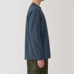 Men's Washed Heavy Weight Crew Neck Long Sleeve T-Shirt