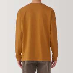 Men's Washed Heavy Weight Crew Neck Long Sleeve T-Shirt