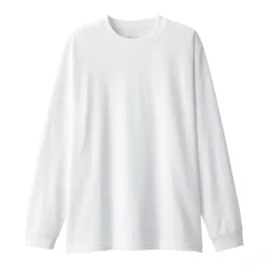 Men's Washed Heavy Weight Crew Neck Long Sleeve T-Shirt