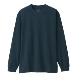 Men's Washed Heavy Weight Crew Neck Long Sleeve T-Shirt