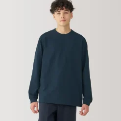 Men's Washed Heavy Weight Crew Neck Long Sleeve T-Shirt