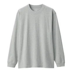 Men's Washed Heavy Weight Crew Neck Long Sleeve T-Shirt