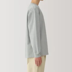 Men's Washed Heavy Weight Crew Neck Long Sleeve T-Shirt