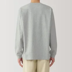 Men's Washed Heavy Weight Crew Neck Long Sleeve T-Shirt