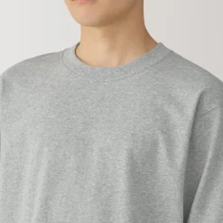 Men's Washed Heavy Weight Crew Neck Long Sleeve T-Shirt