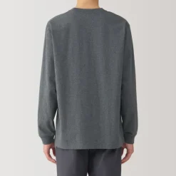 Men's Washed Heavy Weight Crew Neck Long Sleeve T-Shirt