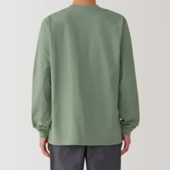 Men's Washed Heavy Weight Crew Neck Long Sleeve T-Shirt