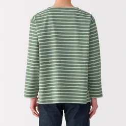 Men's Washed Heavyweight Boat Neck 9/10 Sleeve T-Shirt