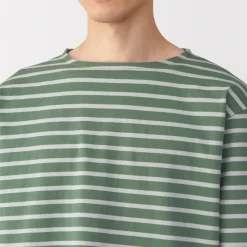 Men's Washed Heavyweight Boat Neck 9/10 Sleeve T-Shirt