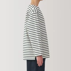 Men's Washed Heavyweight Boat Neck 9/10 Sleeve T-Shirt