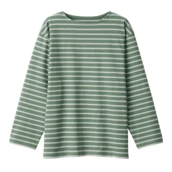 Men's Washed Heavyweight Boat Neck 9/10 Sleeve T-Shirt