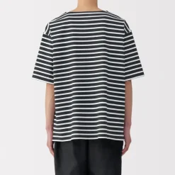 Men's Washed Heavyweight Boat Neck Half Sleeve T-Shirt