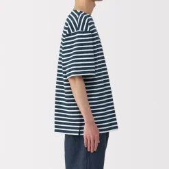 Men's Washed Heavyweight Boat Neck Half Sleeve T-Shirt