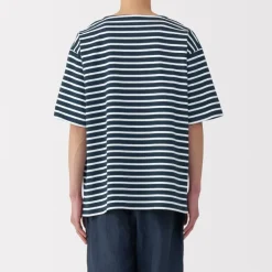 Men's Washed Heavyweight Boat Neck Half Sleeve T-Shirt