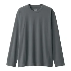 Men's Washed Jersey Crew Neck Long Sleeve T-Shirt