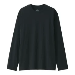Men's Washed Jersey Crew Neck Long Sleeve T-Shirt