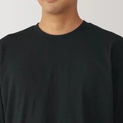 Men's Washed Jersey Crew Neck Long Sleeve T-Shirt