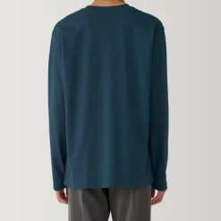 Men's Washed Jersey Crew Neck Long Sleeve T-Shirt
