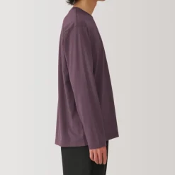 Men's Washed Jersey Crew Neck Long Sleeve T-Shirt