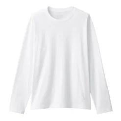 Men's Washed Jersey Crew Neck Long Sleeve T-Shirt