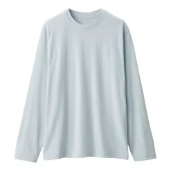 Men's Washed Jersey Crew Neck Long Sleeve T-Shirt