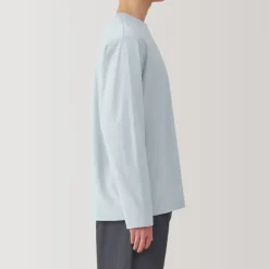 Men's Washed Jersey Crew Neck Long Sleeve T-Shirt