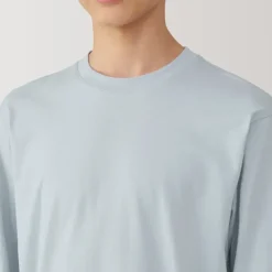 Men's Washed Jersey Crew Neck Long Sleeve T-Shirt
