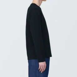 Men's Washed Jersey Crew Neck Long Sleeve T-Shirt