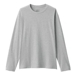 Men's Washed Jersey Crew Neck Long Sleeve T-Shirt