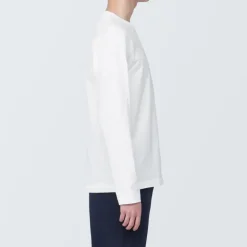 Men's Washed Jersey Crew Neck Long Sleeve T-Shirt