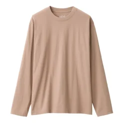 Men's Washed Jersey Crew Neck Long Sleeve T-Shirt
