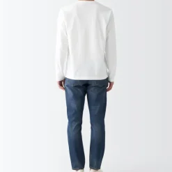 Men's Washed Jersey Long Sleeves Crew Neck T-Shirt