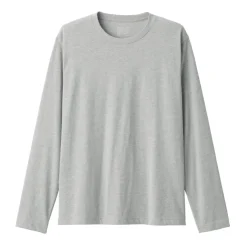 Men's Washed Jersey Long Sleeves Crew Neck T-Shirt