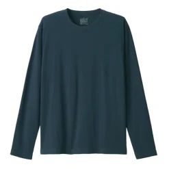 Men's Washed Jersey Long Sleeves Crew Neck T-Shirt
