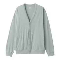 Men's Washed Jersey V-Neck Cardigan
