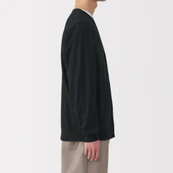 Men's Washed Jersey V-Neck Cardigan